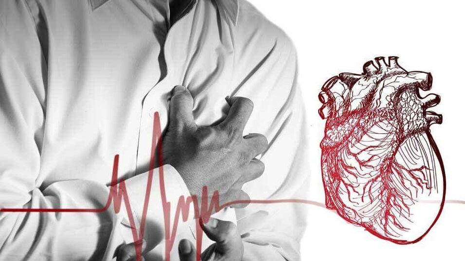 Z powodu zaburzeń rytmu serca w osteochondrozie klatki piersiowej może rozwinąć się dodatkowa skurcz